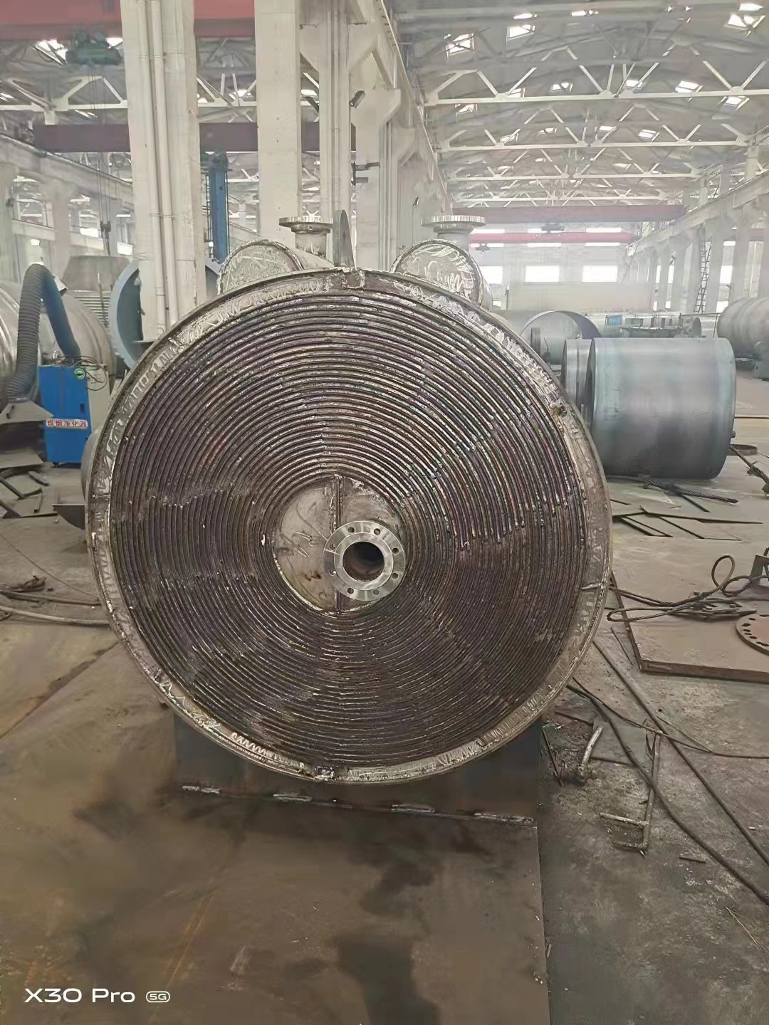 螺旋板式換熱器半成品區(qū)