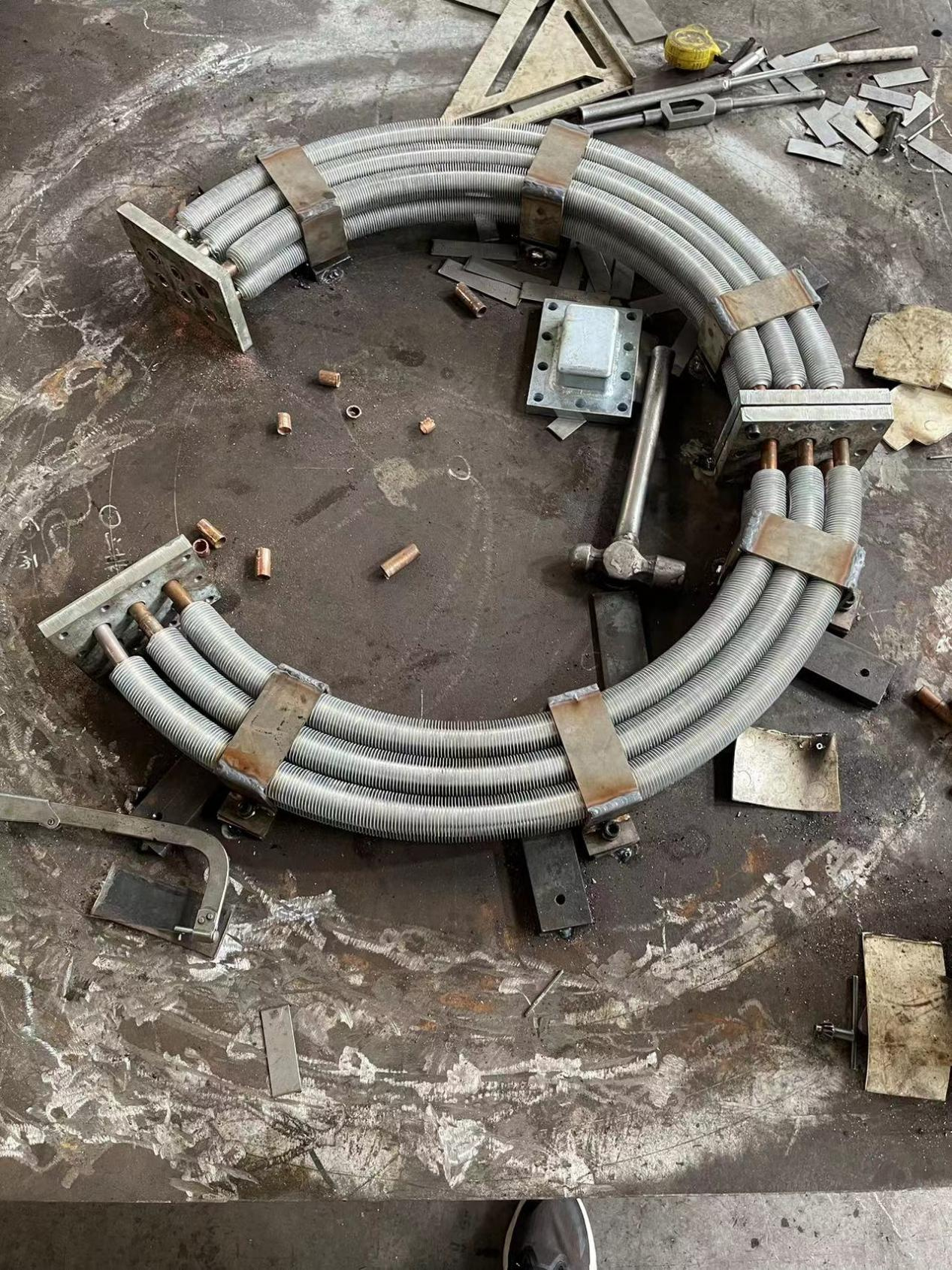 立式電機軸承油冷卻器半成品